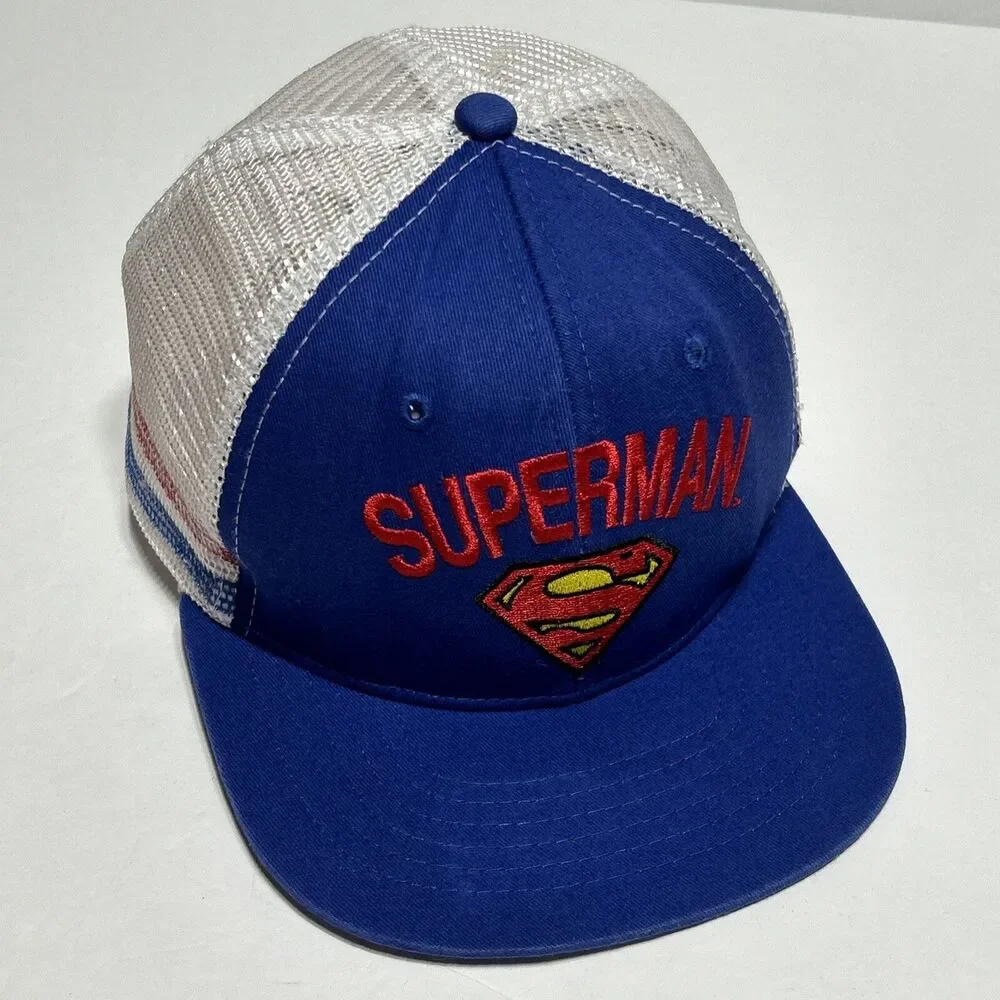 Superman Six Flags Youth Hat Snapback Embroidered Adjustable Ball Cap Baseball